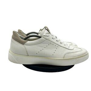 Ecco Street Tray White Leather Casual Low Top Sneakers Men’s Sz 47EU/13-13.5M US